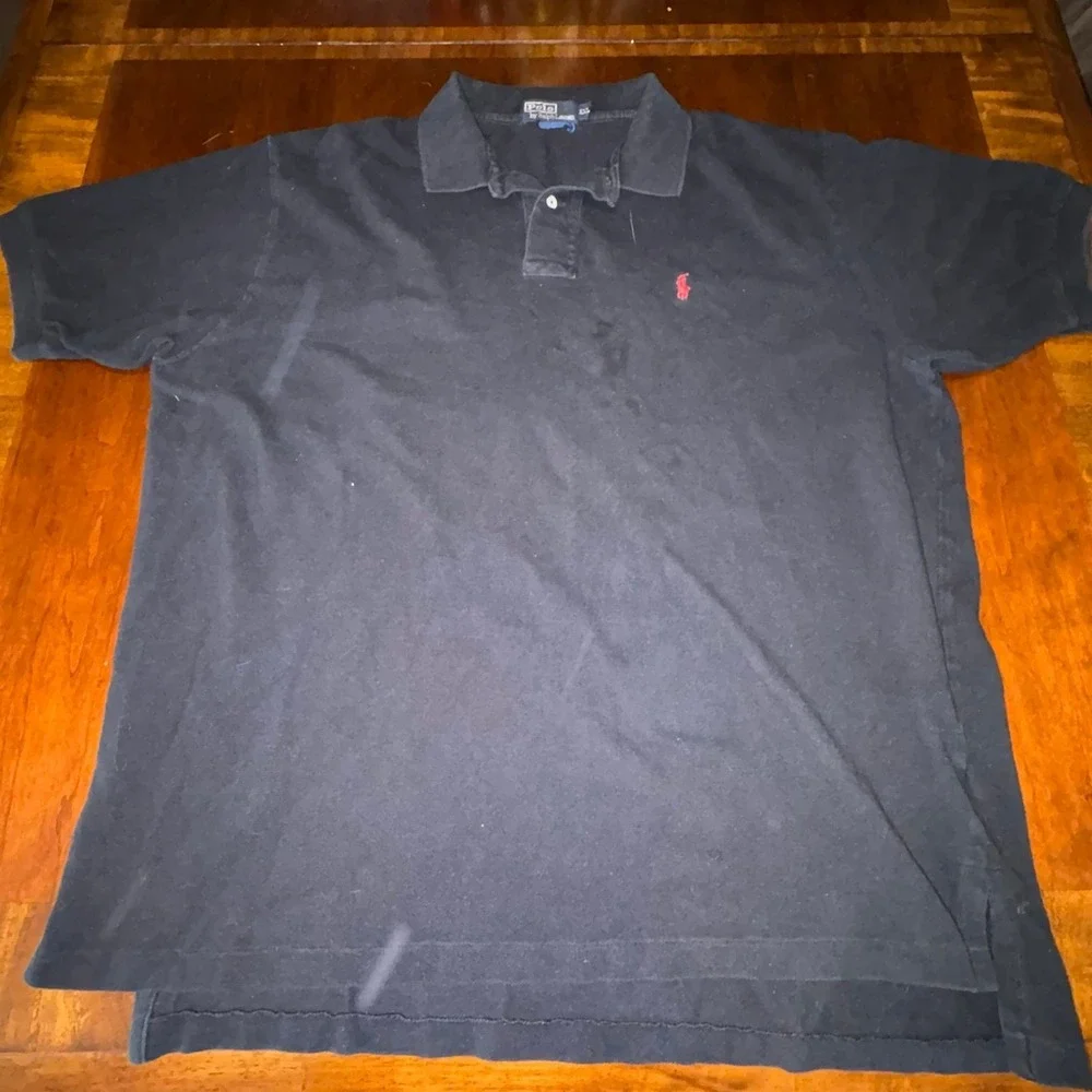 Polo‎ Ralph Lauren Polo Shirt Black Red Pony XXL Classic Preppy